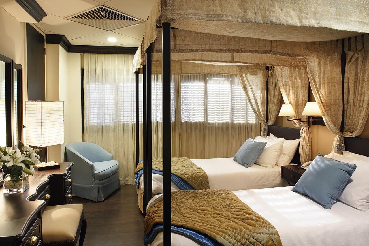 The sun deck lounge with panoramic Nile views