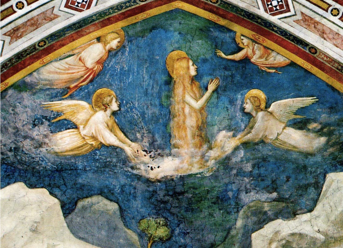 Mary Magdalene carried by angels